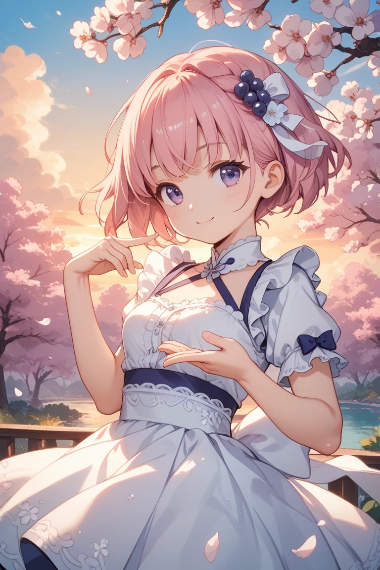 Anya Forger, Anya Forger, bangs, Green Eyes, Pink Hair, Ahoge, hair ornaments, Hair Pod, , woman, 7 years old ,, Live Stage, 巨大な, フォーマルドレスのsmile Chika alone, MitsuriKanroji, nice, smile, , Underarm, White dress, natural soft light, Macaroons, Still mysterious, Crisp, smooth lines, radiant morning light, Soft light glow