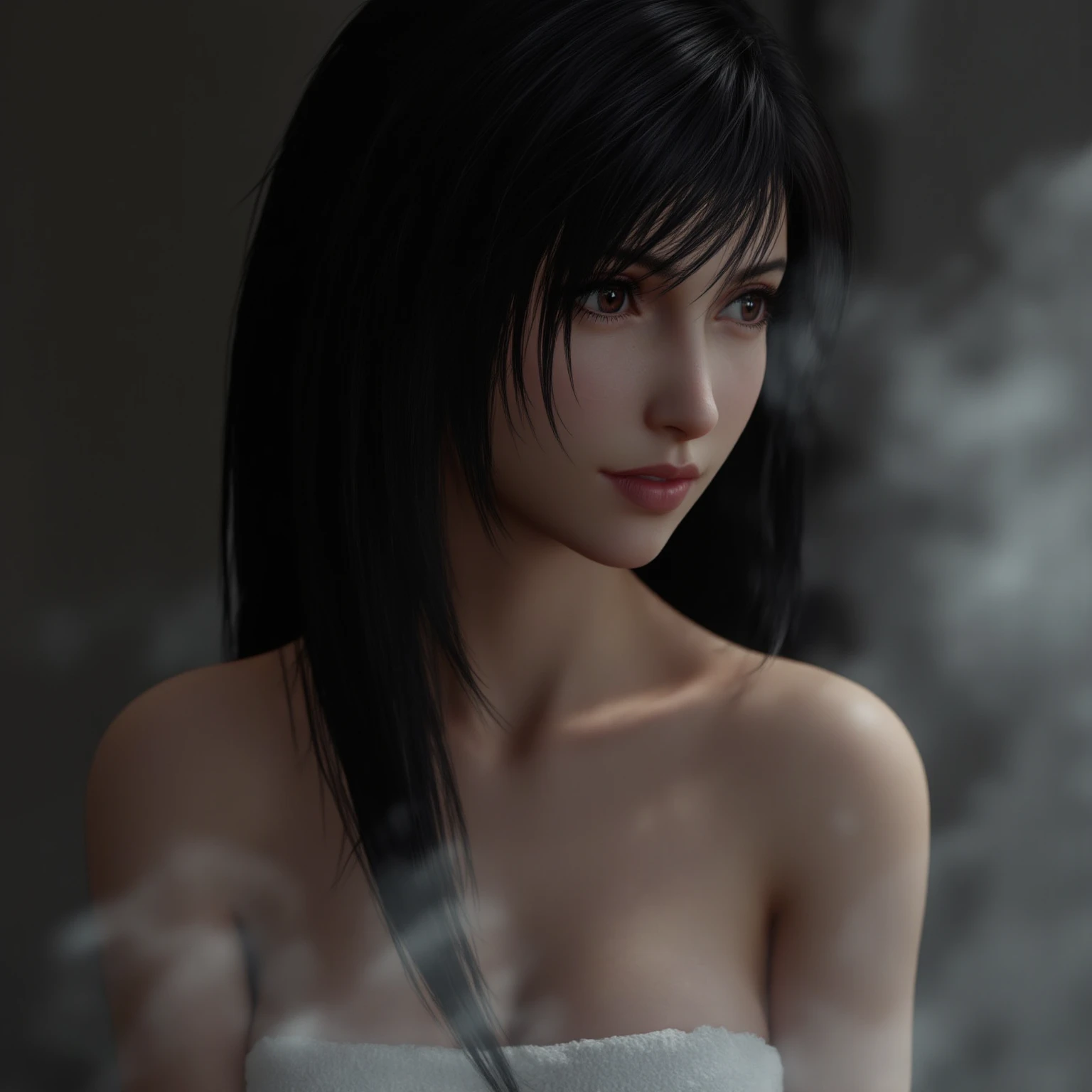 8k, masterpiece, RAW Photos, highest quality, Realistic, Very detailed, Depth of written boundary, Cinematic Light, Anatomically correct body,
One beautiful 40 year old woman, Very beautiful face, Exquisitely detailed face, (A calm and gentle face:1.4), Very delicate skin texture, Transparent muscle, Shiny white skin, Glamorous Body,
(Wavy black long hair:1.2), (Sexy Breasts:1.1),
(A white swimsuit that accentuates the beauty of her breasts:1.2), (Detailed cloth texture:1.2), (Gorgeous necklace:1.1), (Gorgeous earrings:1.1),
(Dark starry background:1.4), (Milky Way:1.1), (milky way:1.1), (shooting star:1.1), (Dark coastline at night:1.4), (Pitch black sea surface:1.4),
(Standing in shallow water on a sandy beach:1.2),
(Upper body close-up:1.2),