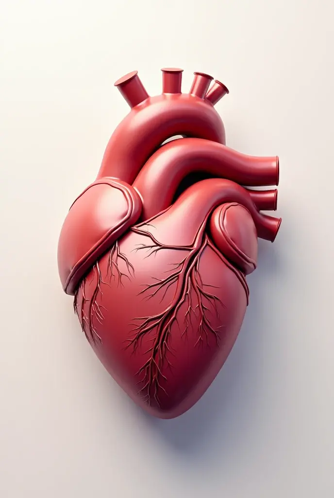 Heart with band-aids and a white background