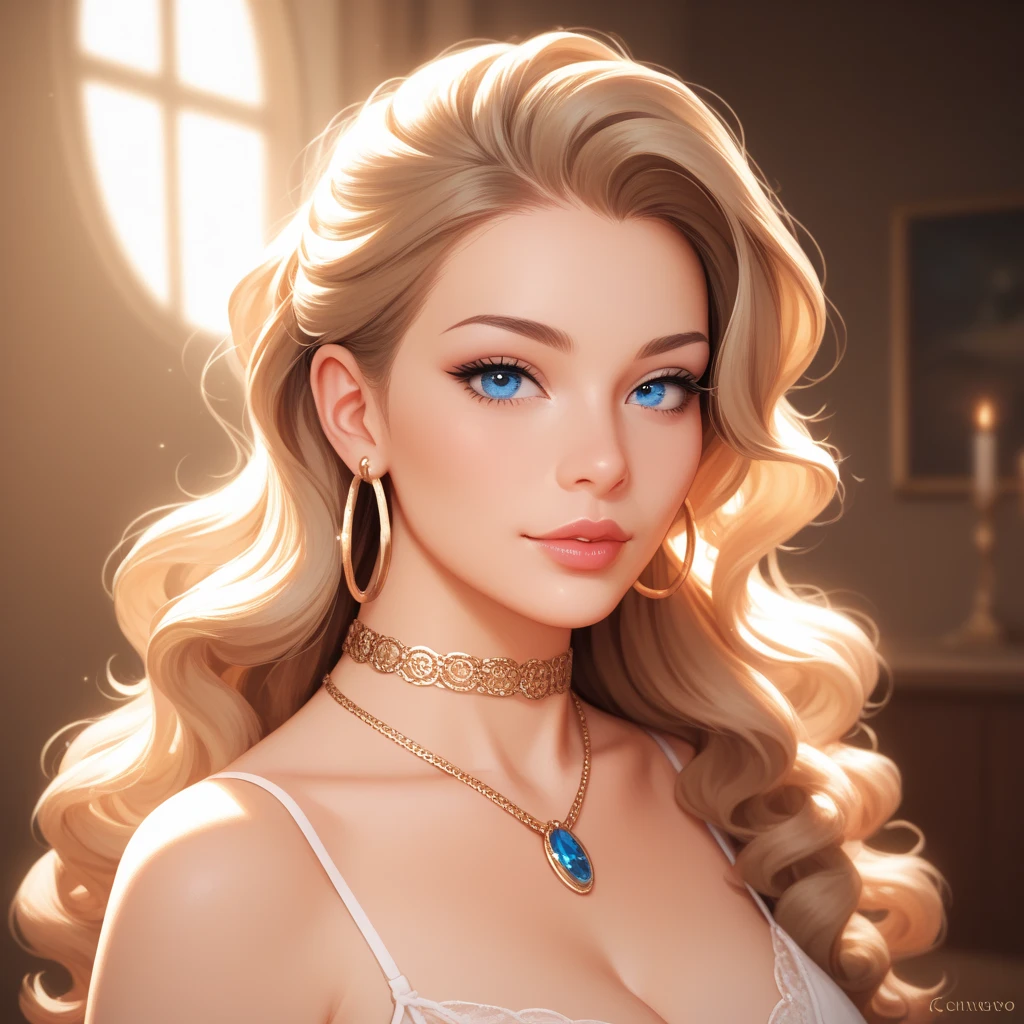 score_9, score_8_up, score_7_up, score_6_up, 1girl, breasts, rating:safe, necklace, cleavage, solo, jewelry, long_hair, blonde_hair, upper_body, blue_eyes, large_breasts, looking_at_viewer, lips, eyelashes, pendant, dress, makeup, medieval, dress, cxqz8r, teen