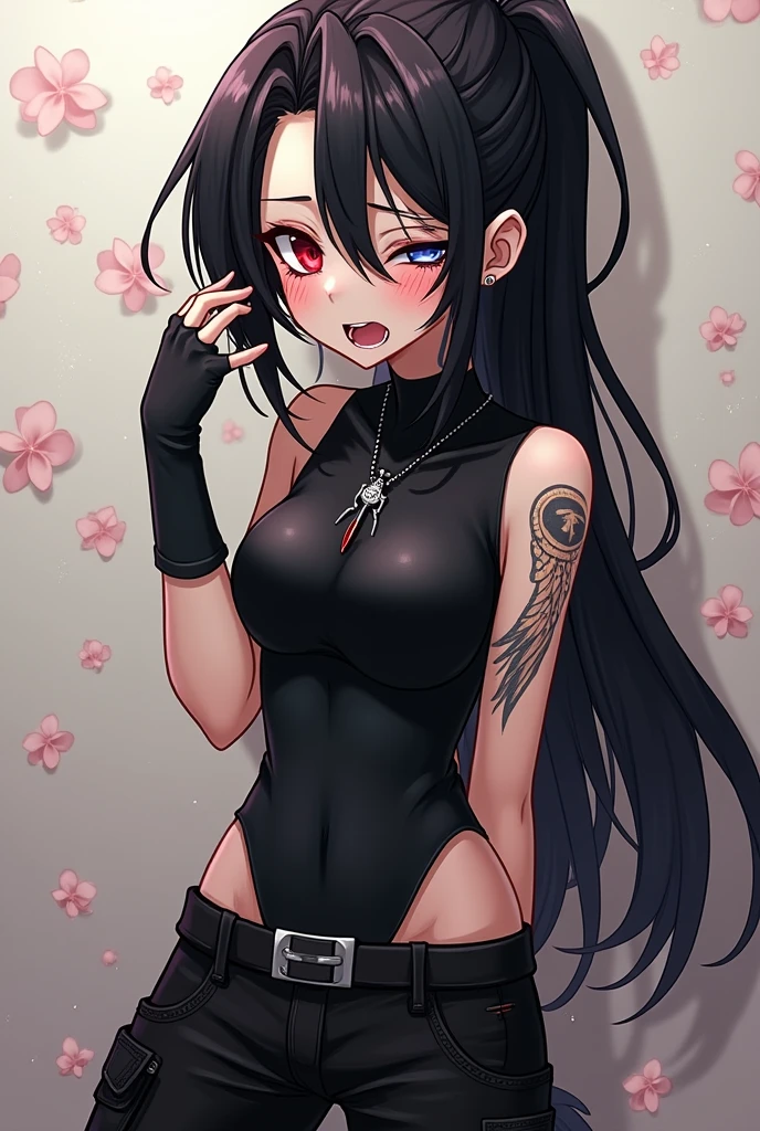 anime girl with long black hair sticking out her tongue, 1 7 - year - old anime goth girl, 1 7 - year - old goth girl, style of junji ito, anime vampires, goth girl, in the anime series ergo proxy, goth girl aesthetic, gothic maiden anime girl, raven black hair, style of madhouse anime, goth woman
