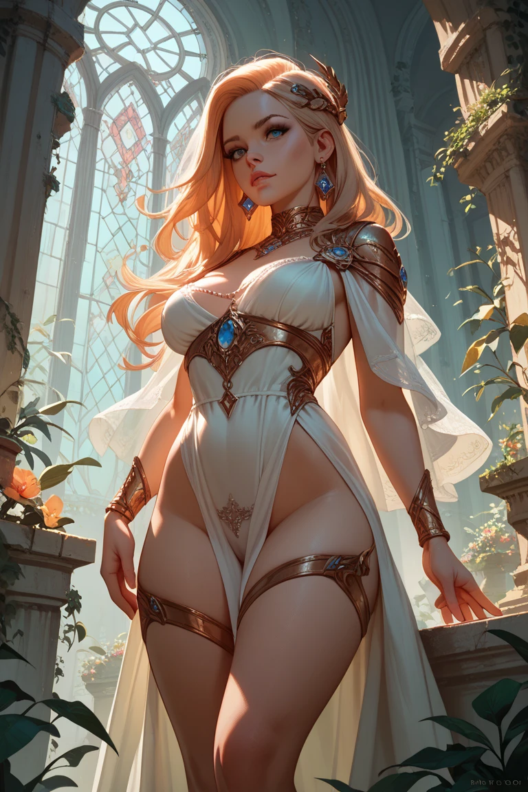 (NSFW, Neoclassical, Masterpiece, Nordic Goddess), (High Definition, 8K Wallpaper, Stunning Resolution), (Breathtaking ???????, Sculptural Musculature, Realistic), (Mythical, Goddess, Asgardian, Aphrodite of the North), (Highly Detailed, Elegant, Elaborately Decorated Robe), (Dramatic Pose, Back Turned, Hip Thrust Away, Displaying Perfection), (Primeval Forest, Moonlit Scenery, Echoing Figures, Rich Background), (Godly Proportions, Voluptuous curve, Emphas