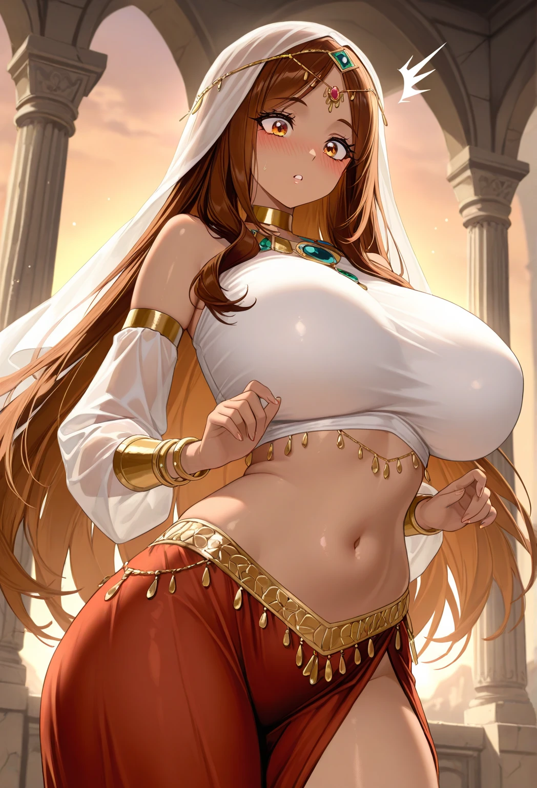 Female Hairy Dog Anthro, perfectbody, large breasted, female thighs, sultry body