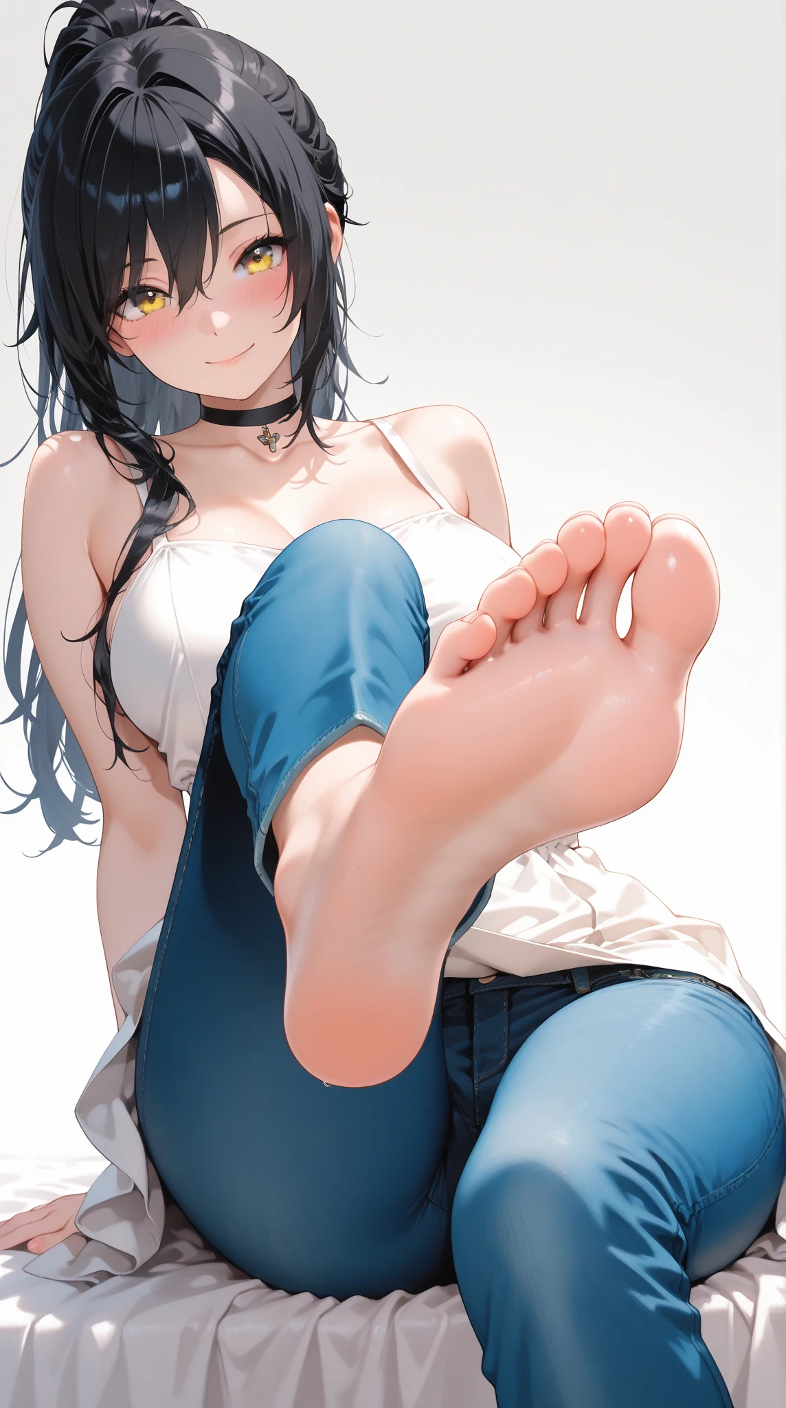 k hd，Barefoot，Kizi，sweat leggs，foot up