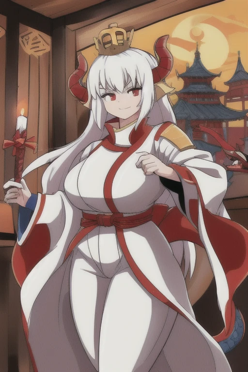 2d, ​masterpiece, best quality, Anime-Series, very detailed face, very detailed background, perfect lightning, 1 girl, alone, Yamato, orange eyes, Long hair, multi-colored hair, Aqua-Hair, white hair, two tone hair, high pony tail, horns, multicolored horns, Hair decoration, bare shoulders, big boobs, Viewers look at, Blush, smile, pony tail, Ahoge, Side curls, ear rings, japanese clothes, Sleeveless, Hose, bare arms, Toes, sandals, as well as , rope, oni, hoop ear rings, may, Grabs, curled horns, Shimenawa, red horns, Sleeveless kimono, as well as  Hose, Background to Japan, Japanese place, sakura trees, leaves fall, portrait,