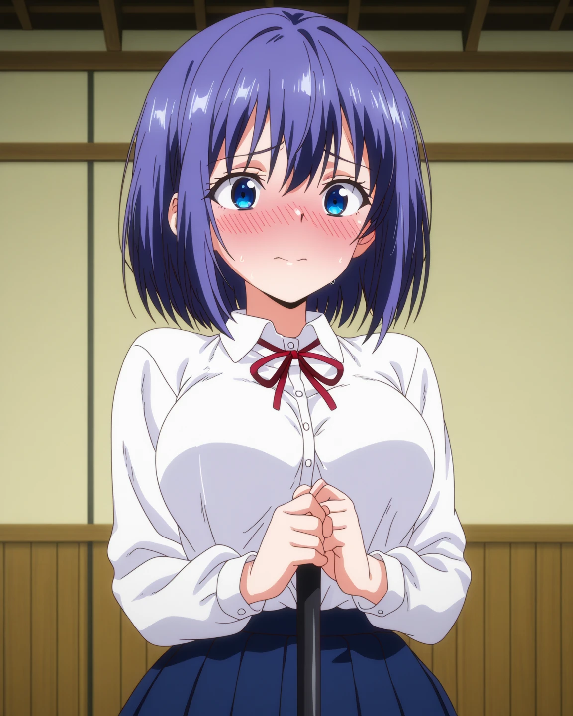 A large amount of all over the body on the chest and tongue, taken from the front , solo, delicate face, long eyelashes, medium cleavage, tartan check, music room, angle from above, short hair hair, explosions, eyes purple, shirt, long-sleeved, dress, bow, purple hair, shirt, sleeveless, bowtie, purple bowtie, hair between eyes, street, (mediuml breasts:1.2), BREAK light blue underwear, sweat, thin, mouth wide open, tongue out, ahegao, crawling on all fours, A large amount of white yogurt on the chest and tongue, Break outside, BREAK (巨作:1.2), Best Quality, high-resolution, unity 8k wallpaper, (illustration:0.8), (Beautiful Detailed Eyes:1.6), extremely detailed face, perfect illumination, highly detailed CG, (perfect hands, perfect anatomy),