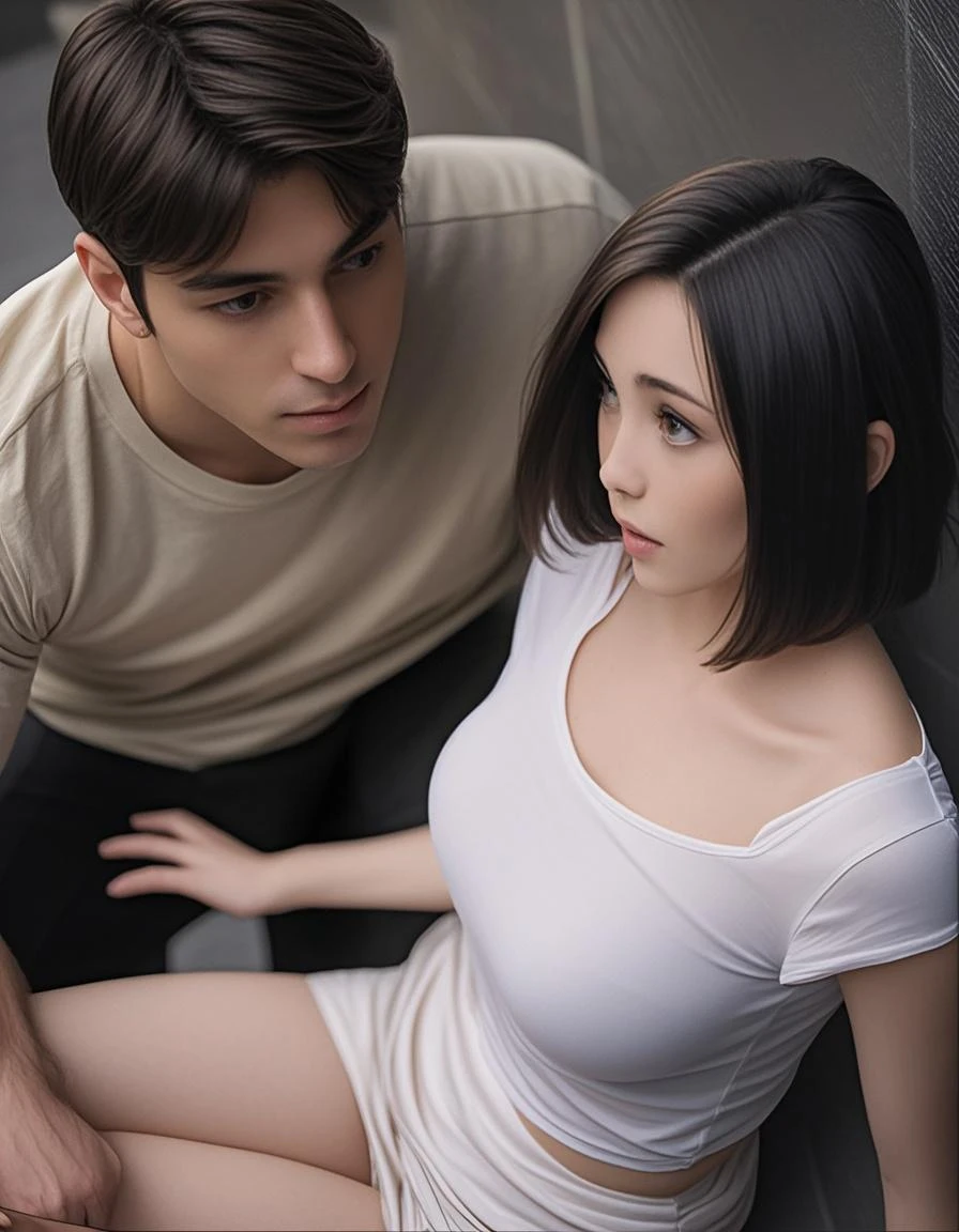 3d, score_9, score_8_up, uncensored, simple background, 3D Render Style,
anime white girl with big tits and a big ass is getting fucked, sexy girl, perfectly round big breasts, mature female, body, naked, slim body, breast exposed, pleasured look, floating hearts,1boy, (_shota:1.4), (_child boy), (???_boy), dark-skin, size difference, spitroast, shiny skin, consensual, sex, rough sex, epic sex, eyes looking up, cumming, in bedroom, white bed, wide shot dark cinematography, scary lighting, silhouette, dark and scary, volumetric lighting, shadows, source lights, speed lines, black hair, happy face, Uncensored, orgasm face, realistic, ahegao, netorare, wet skin, source_anime, expressive, dynamic,