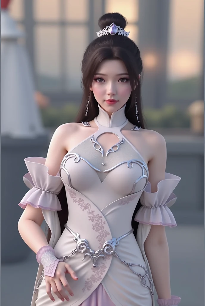 ultra realistic 8k cg, picture-perfect face, flawless, clean, masterpiece, professional artwork, famous artwork, cinematic lighting, cinematic bloom, perfect face, beautiful face, fantasy, dreamlike, unreal, science fiction, huge breasts, beautiful clothes, lace, lace trim, lace-trimmed legwear, (rich:1.4), prestige, luxury, jewelry, diamond, gold, pearl, gem, sapphire, ruby, emerald, intricate detail, delicate pattern, charming, alluring, seductive, erotic, enchanting, hair ornament, necklace, earrings, bracelet, armlet,halo
((,1girl, )) <lora:DA_AChuWhite:0.8>