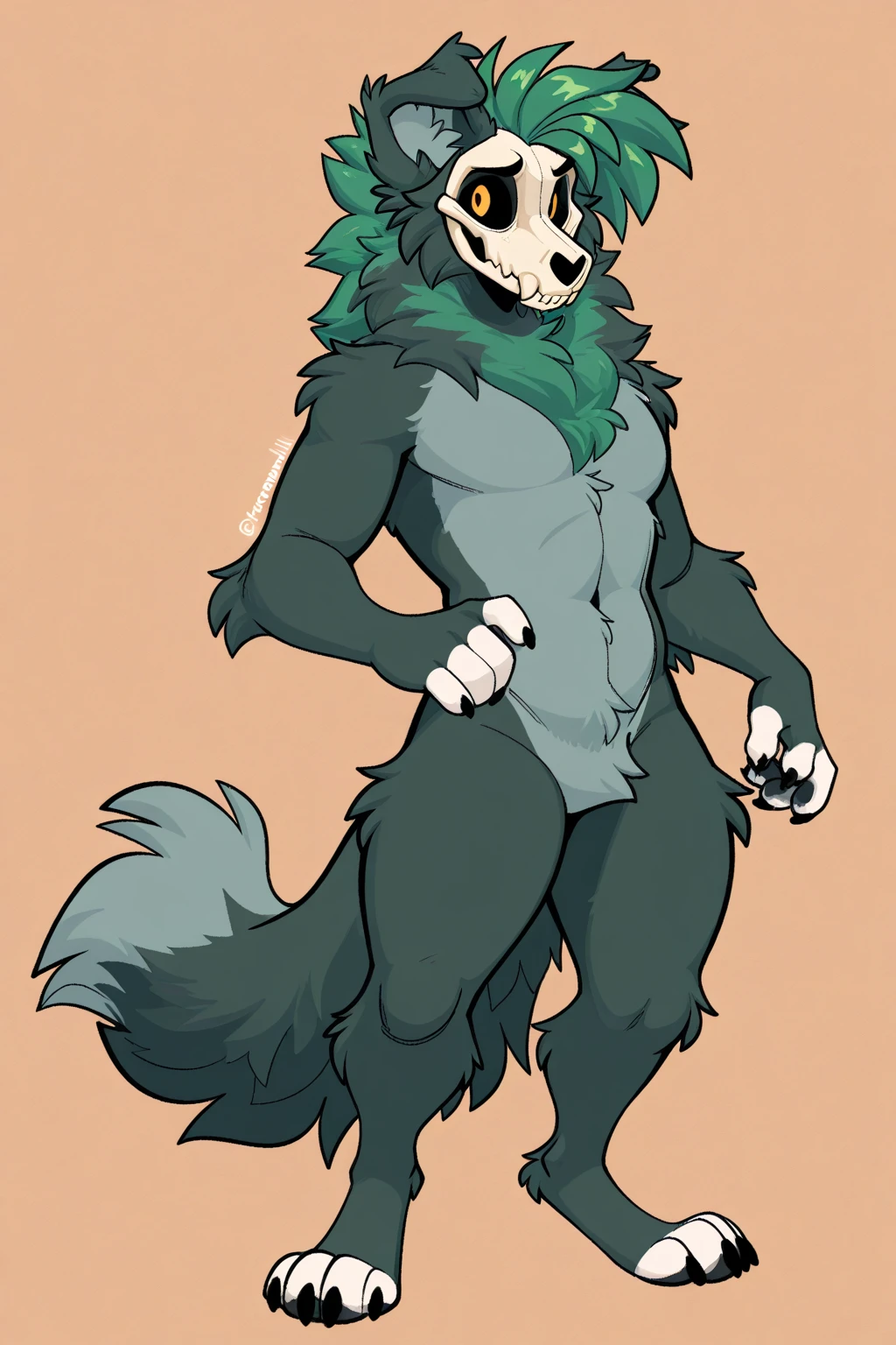 bulge, underwear, shorts, boxers, rubikon, ((anthro)), furry, fluffy, hi res, solo, mammal, dragon, hybrid, hi res design, eyes, claws, hair, fullbody, fluffy very fluffy fur, horns, sweater, bottomless, sfw <lora:rubikon-000003:0.89>