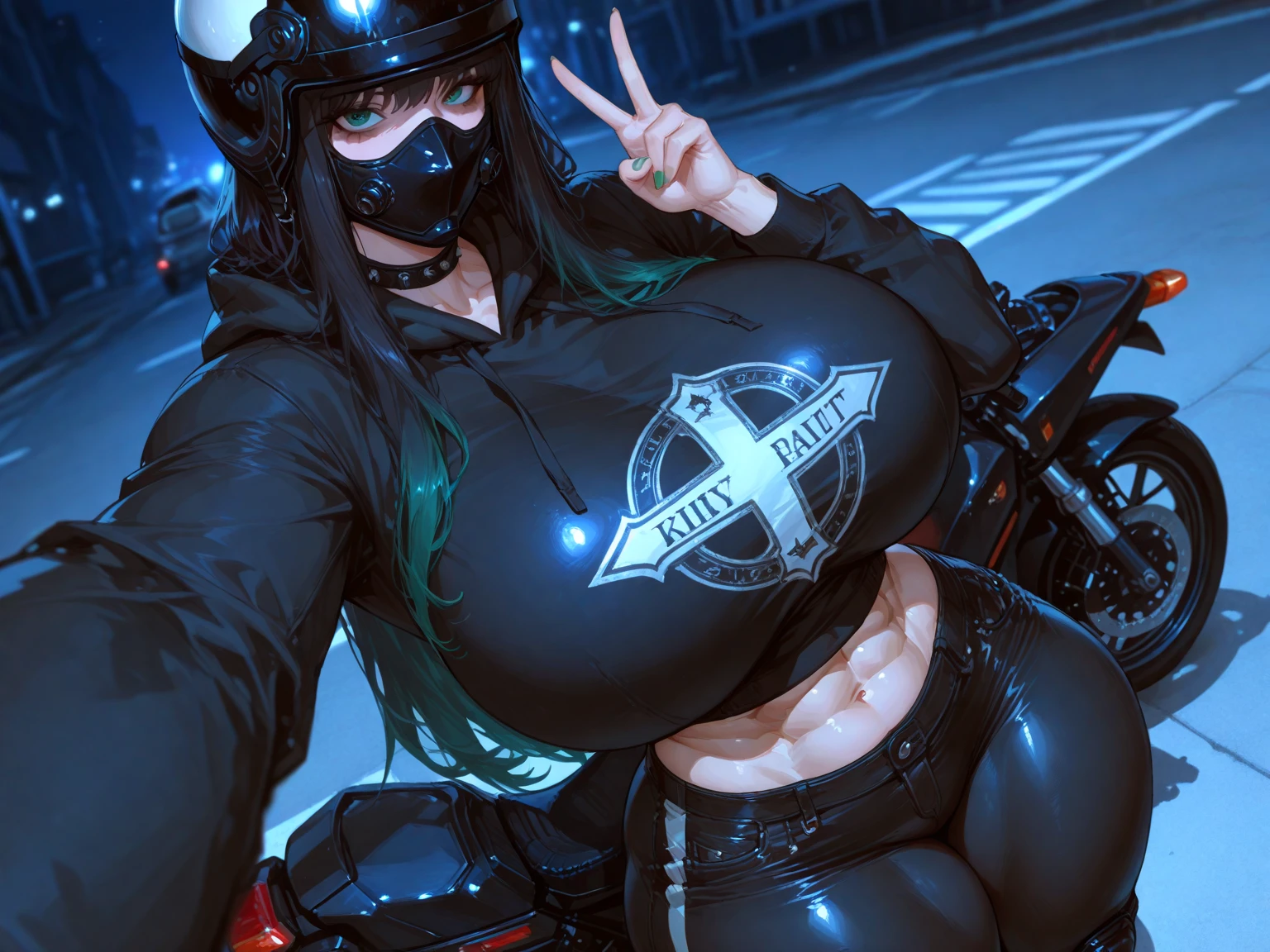 masterpiece, best quality, highly detailed, cowboy shot, portrait, text that says "do not cross"
1girl, police woman, large breasts, petite, black jacket, (beltbra:1.2),(caution tape:1.3), deep skin, skindentation, 
BREAK
city, alleyway, red_and_blue_lights, (police_car:1.2), siren, crime_scene, night, dark theme,  ty), (clouds), add_detail:1, hair over eyes, hair over one eye, gigantic boobs, tits, hyper largest_breasts!! with the type of boobs_melons,