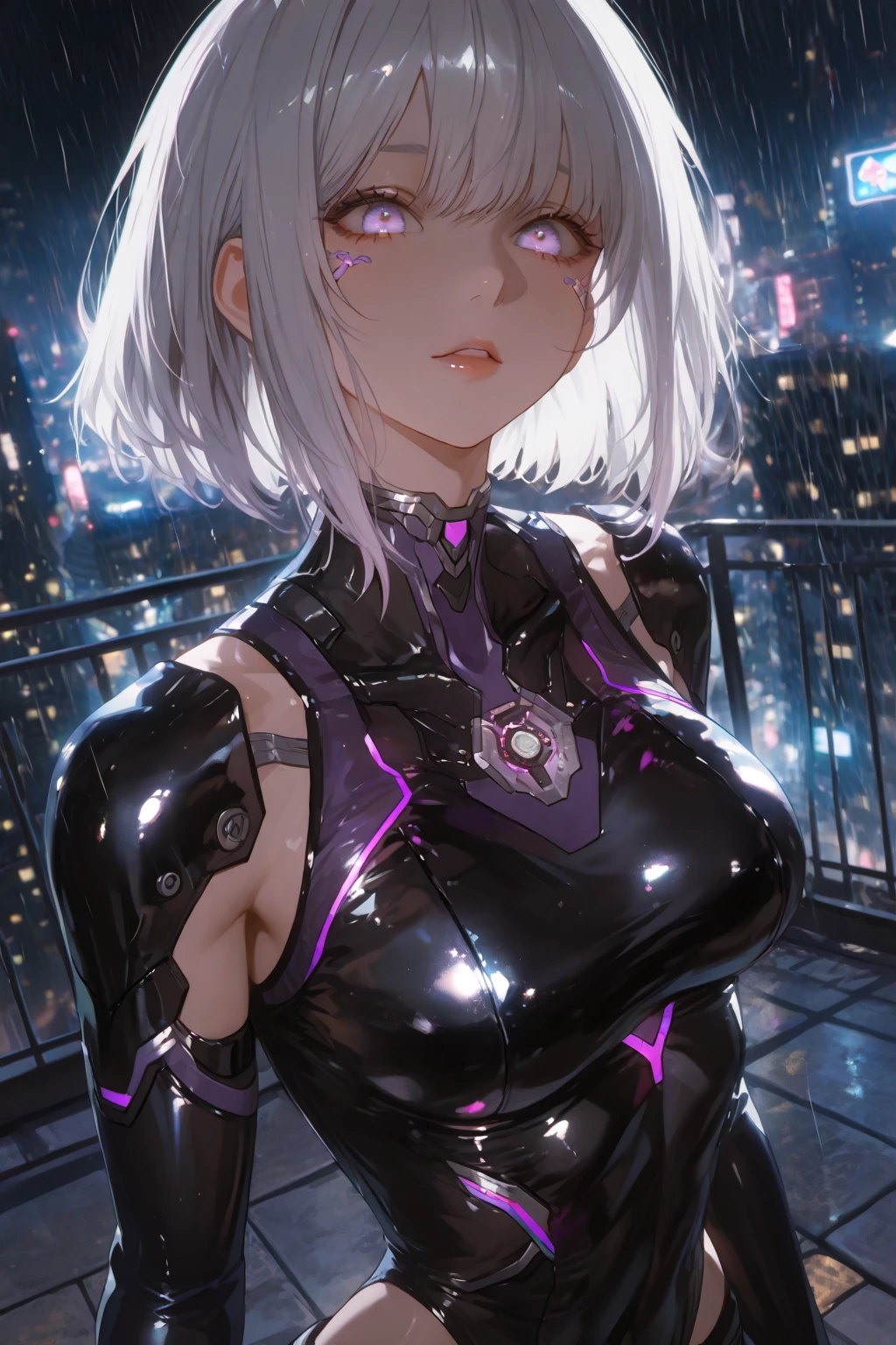 {nsfw}+++(evil fall samus aran) 1girl, standing, blue neon zero suite, looking at viewer, (dark persona, corruption) contrapposto, evil, dark persona, bad end, corruption, dominatrix, parasite, infected, transformation, possession, mind_control, mind break, brainwash, dark samus(style), blue glowing vein, fluide phazon, infected by phazon
evil smile, eyelashes, covered nipples, erect nipples under clothes, evil grin, evil eyes, pubic tattoo, dark aura, crotch_tattoo, big_breasts, silver hair, red eyes, evil eyes, venus body, voluptuous, pubic hair, innie , areolae, nipples, piercing, erect nipples, nipples visible through clothing, collarbone, wet skin, horny female, tentacles over the body, tentacles in , cum dripe, cum, cum over the body, pervert, ahegao, (realistic:1), best quality, beautifully detailed face, ray tracing, DOF, HDR, (evil base:1), pelvic_curtain,
revealing clothes, cleavage, tight clothing, highhighs, between labia, skin tight, fingerless_gloves, skintight bodysuit, official style, zero suite samus, blue neon glowing zero suite