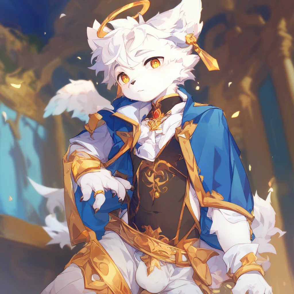 ((masterpiece)), (ultra detailed), (best quality), detailed background, (style of fantasy), (concept art, character sheet),absurdres(highly detailed beautiful face and eyes)perfect anatomy(angelic handsome boy, kemono, )(furry anthro),