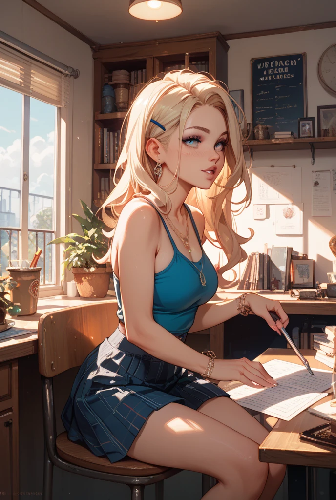 Colorful hair and colorful dress in anime ((cat-eared 1girl)), pastel vivid, rossdraws cartoon vivid, anime style 4k, beautiful anime portrait, artgerm colorful!!!、! dream art germ, beautiful anime, cat ear 1girl, anime style digital art, anime art wallpaper 4k, anime art wallpaper 4k, digital anime art, highly detailed art germ, , full body, sitting in her office, white hair, front view, smirking,