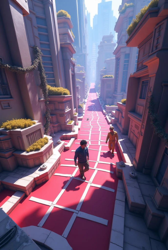 Three friends standing next to a portal to another world 