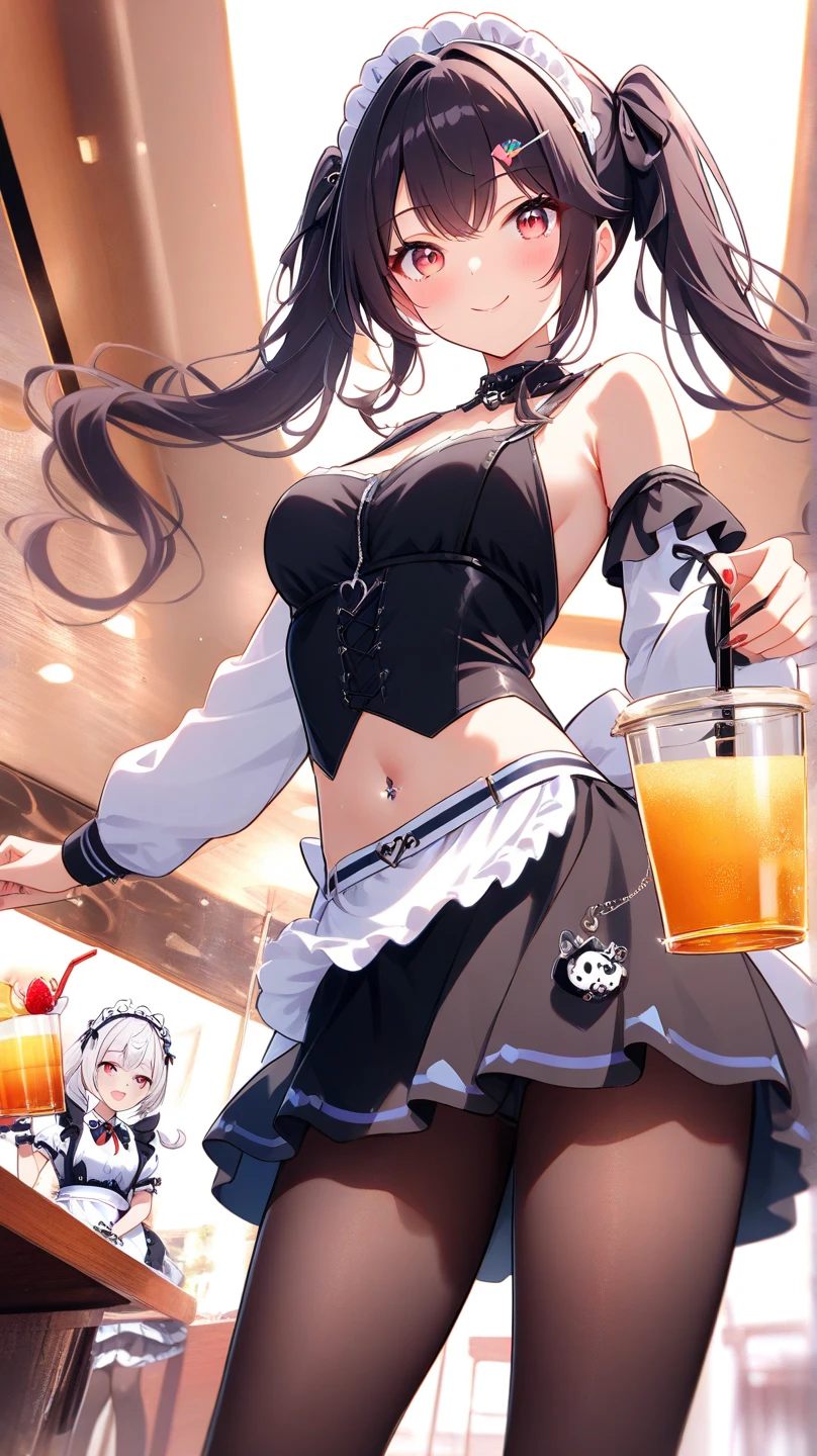 An Arapei girl with long black hair holds a can of soda, ulzzangs, Guviz, Guviz-style artwork, Shin Jinying, jaeyeon nam, anime girls drink Energy drink, pale fair skin!!, Milky white skin, portrait jisoo blackpink, Kim Do-young, pale snow-white skin, portrait of jossi of blackpink