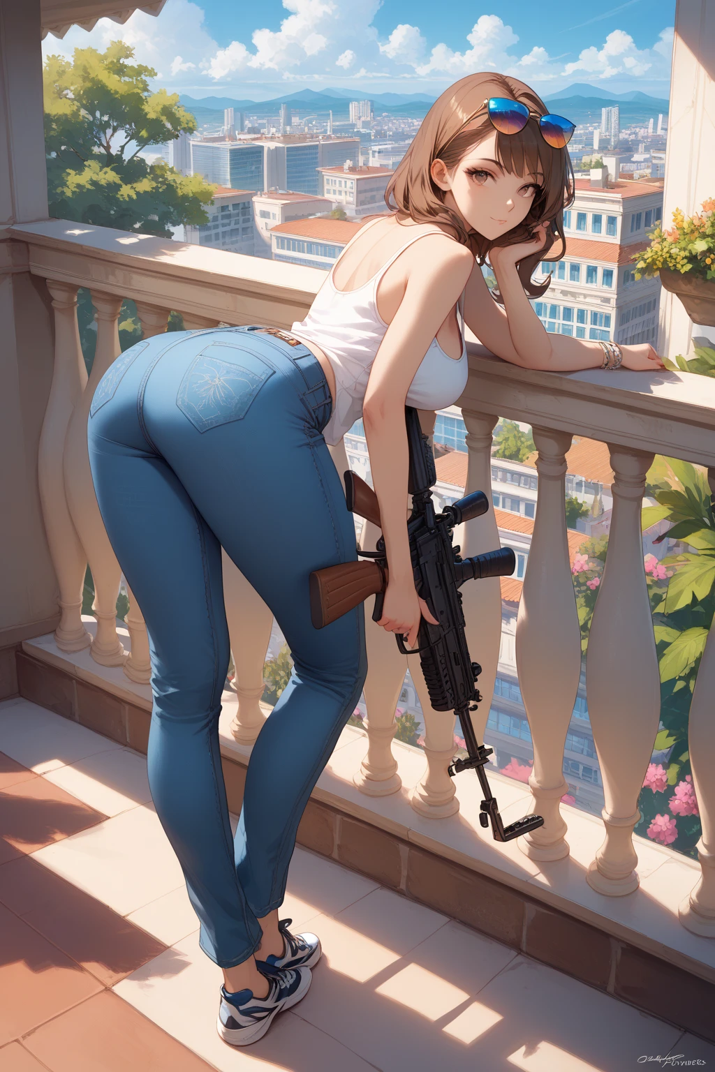 (from above:1.2),(from side:0.9), ((Face)), (Close-Up:0.4), 1female, teacher, wearing a hoodie, bootyshorts, Thicc, small breast, light colored hair, long hair, blue eyes, face to detail, detailed eyes, the background is a pizzaria, smiling, highest quality, (RAW photo:1.2)(Curve,Model,glamor:1.5),Beautiful breasts,Farbe_aberration,beautiful detailed shadow,Beautiful eyes,Beautiful body,Beautiful skin,beautifull hands,(medium_breasts:1.5),Brown hair,watching at viewers,black suspenders,Bulging big,breasts,walls: Black miniskirt, garters, Gaze, Small face,bangss,holster,Beautuful Women,hands up,leg holster,Gaze,black boots panty shot, provocation,flank,flank sweat soio,arm,,narrow waist,(with sparkling eyes and a contagious smile),her thin pubic hair, looking at viewer, pose muy sexy"
