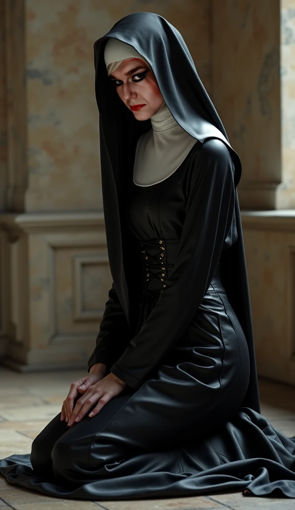 nun in dark and sexual scenarios 