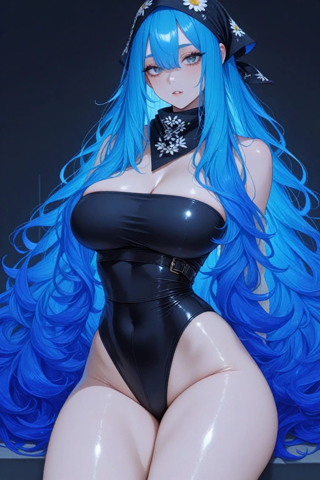 Photorealistic, Show from the hips to the shoulders, girl,Woman,Female, young, 20 years old, absurdly long hair, messy long hair, beautiful detailed cold face, Seductive smile, beatiful detailed eyes, Log Cabage,bright skin, White skin, highleg, Detailed ice, absurderes,High Art, Ridiculous resolution, High resolution, (masutepiece:1.4), super detailed, 1 Awkward Girl, Smooth skin, shiny milky skin, Colossal tits, Big ass , venusbody, doress、thick juicy thighs, 鎖骨, Cleavage Closed mouth, Smile, Cute face,Abs(, muscularwoman,)esdeath, white coat, esdeath, 1girl, solo, long hair, breasts, smile, blue eyes, large breasts, thighhighs, hat, cleavage, very long hair, blue hair, weapon, boots, sky, cloud, uniform, zettai ryouiki, military, military uniform, tattoo, thigh boots, crossed arms, white footwear, peaked cap, chest tattoo (masterpiece:1.2), (best quality), (ultra detailed), (8k, 4k, intricate),(full-body-shot:1), (highly detailed:1.2),(detailed face:1.2), (detailed background),detailed landscape, (dynamic angle:1.2), (dynamic), huge ass, huge boobs, ice background