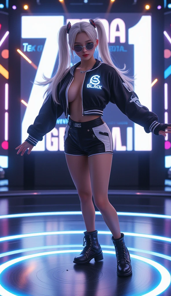 retrato (Solitario (Britney Spears) wearing skintight (Camiseta sin mangas blanca) y (Mini microfalda) (medias negras) (Stilettos)1.2) (Hooters), De pie en la arena abierta, (Enormes pechos), (Front view), (Tiro ultra gran angular:1.2) (fotorrealista:1.3) ((La mejor calidad)), (insanely detailed eyes iris), (cara extremadamente detallada), cinematic lighting, De color, Chica impresionante, La mejor calidad, ultra-high-resolution, (fotorrealista:1.4),