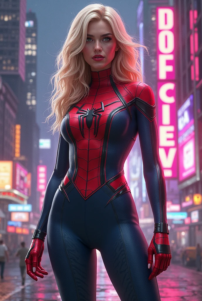Yvonne Strahovski、マーベル・コミック映画のPoster, Very beautiful, Movies about Spiderman, sexy, whole body, I'm wearing a skirt、Premiere date, Poster、belly buttonを突き出す、new york、She&#39;s wearing a torn Spider-Man suit,The suit is torn、Wearing a skirt、 Red and black color scheme,dynamic、masterpiece、highest quality、Ultra-detailed、Very detailed、A delicate and beautiful shine、超A high resolution、Cinematic,Break,Breakdrop,(Torn clothes:1.5), (Wet clothes:1.4), Bare shoulders,Real Rain,Wet Hair,belly button、Exposing Skin、sexyな肩を見せてる