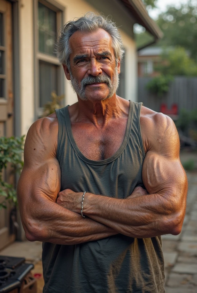 1man,masterpiece,best quality,dusk,cityscape,bodybuilder male shirtless,aged down,depth of field,
<lora:add_detailLora:1>