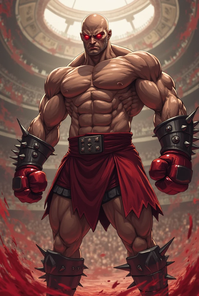 3D Photorealistic, Masterpiece realistic, best high quality, perfect details, RAW Photo, intricate details, nice lighting, 4K, detailed background, In the championship boxing match, A determined muscular boxing champion 45-year-old man, perfect wrinkle wearing pure white boxing trunk and red boxing gloves. wide abs (wide abs:1.4). His faces marked with grit and determination. Crowded audiences and nice lighting, nice face lighting, serving a boxing battleground. The banner signs overhead cast a surreal, flickering glow, adding to the atmosphere of raw energy. He looks firm in powerful boxing stances, as ready to start the fight in a next second. Unnoticed by the world beyond. It's a fight born of pride, rivalry, or perhaps a deeper conflict and pride, and it rages on with an intensity that can only be found in the unforgiving boxing stadium of the city. Intricate details, details of physic muscle, perfect body anatomy, perfect hand anatomy. hot beard, (look at viewer:1.6), (straight face:1.2), view from bottom (view from bottom:1.3), mouth open (mouth open:1.6), destroyed (destroyed:1.8), exhausted (exhausted:1.9), dominated (dominated:1.8), bruiseruises:1.9), shirtless (shirtless:1.9), bodily fluid (bodily fluid:1.8), bodily fluid (bodily fluid:1.8), bloody body (bloody body:1.9), bruised body (bruised body:1.99), bruised abs (bruised abs:1.99)