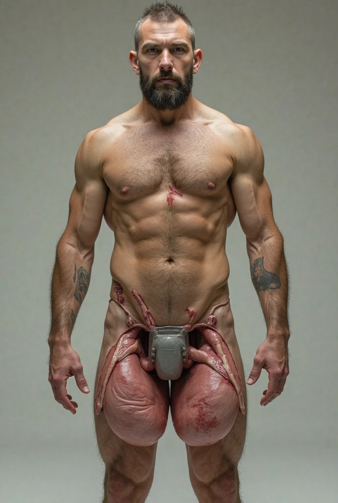 naked man, showing the real penis