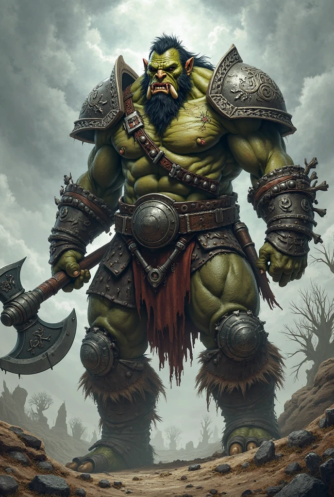 close up:1.3, (work of art:1.5),(best qualityer:1.6), (ultra high resolution:1.4), ((1 ogre alone, Strong and sturdy, dynamic pose, with shoulder pads and leather bones, large, sharp fangs, leather belt with skull:1.5)) , g-string, detailed illustration, intrikate, idyllic, magical elves in the forest:1.5, paisaje, Vibrant colors, rise sun, rayos de sol pasando a través de los Trees, leaves falling from the Trees, dew on leaves and plants, clouds, (( magical, comely, de outro mundo, Trees:1.4 )), (( best qualityer, Vibrant, 32 mil, clearing, well-defined shadows)).(best qualityer,4K,8k,high resolution,work of art:1.2),ultra detaild,(Realist,fotorRealista,foto-Realista:1.37),very highly detailed face,extremely detailed facial features,textura de pele hiperRealista,extremely fine details,detalles intrikates,detailedeyes,detailed nose,detailed lips,Detailed facial expressions,complex facial anatomy,intense lighting,dramatic lighting,Lighting change,cinematic lighting,iluminação clearing-escuro,dramatic shadows,Dramatic moments,bright coloured,intense colors,deep contrast,Cinematic depth of field,film composition,Cinematic Camera Angle