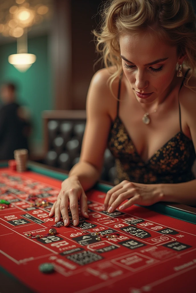 Red head crying at gambling with an ace a 3 and a 3