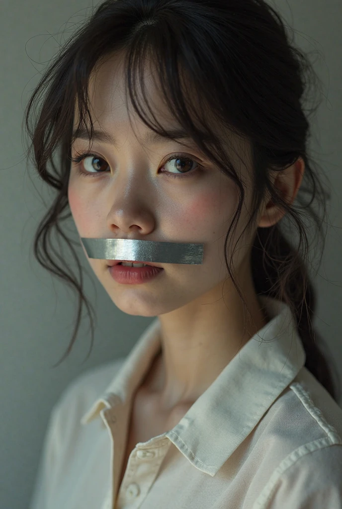 8k, raw photo, best quality, masterpiece, realistic, photo realistic, clear, professional lighting, beautiful face, best quality,ultra high res, realistic japanese beautiful, , 1girl,collar grab, 1boy,