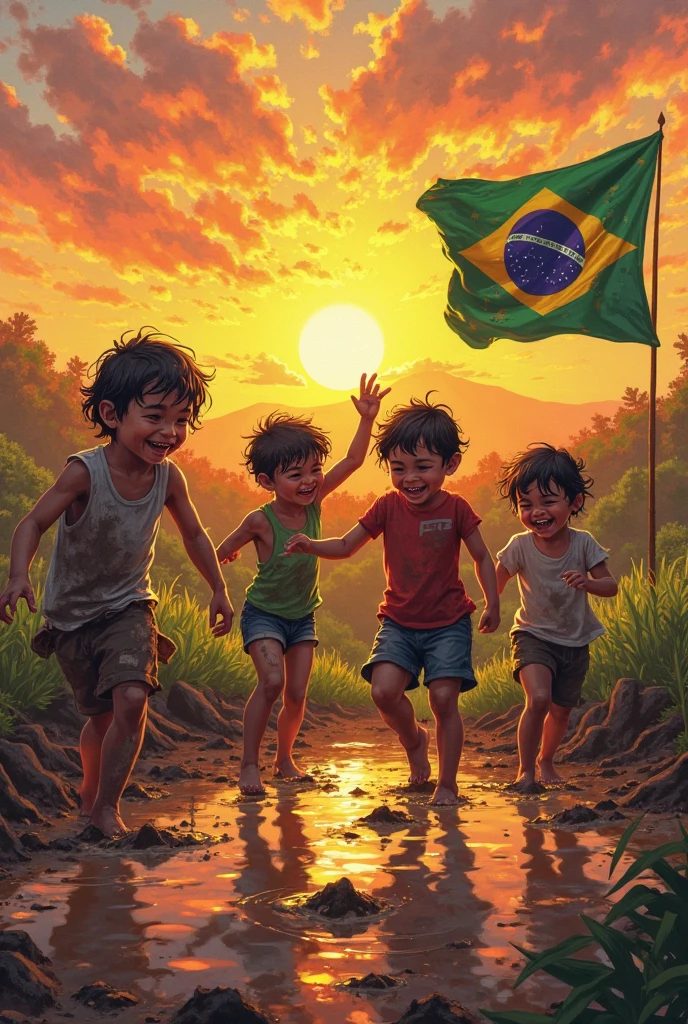 anime artwork
1990s anime scene of a brazillian boy dancing with a dog, wearing or holding the brazil flag by studio ghibli
. anime style, key visual, vibrant, studio anime, highly detailed <lora:ghibli_last:1>