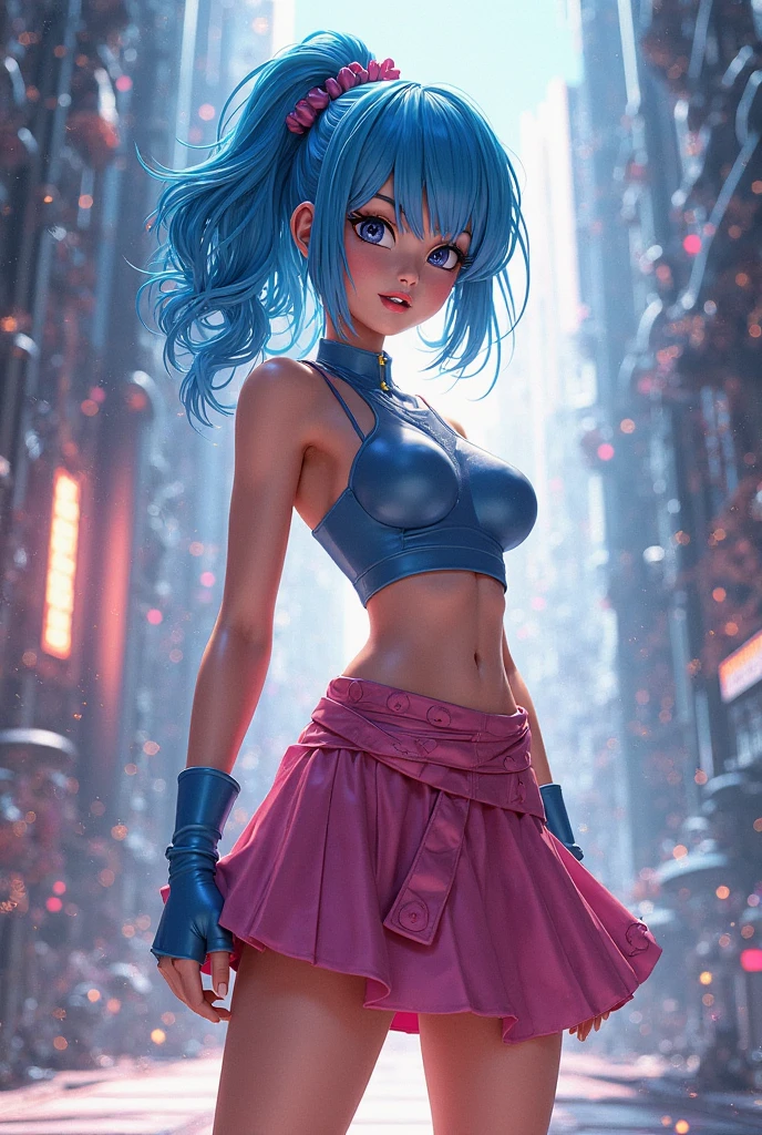 bulma do dragon ballz (hiperrealista, (alta resolução), (8K), (extremamente detalhado), (best illustration), (belos olhos detalhados), (melhor qualidade), (obra-prima), (papel de parede), (rosto detalhado), solo, (dinamic pose), bulma, DBZ, muita gostosa, muito sexy, roupa muito sexy, roupa muito transparente