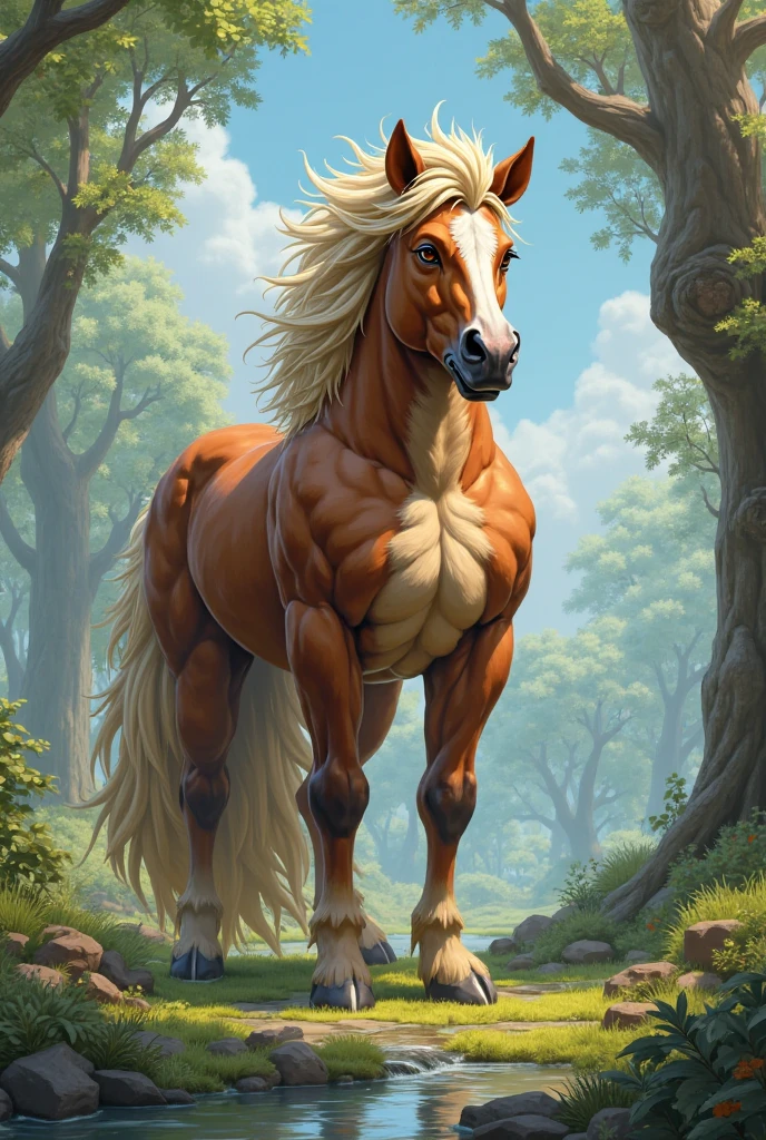 Centaur, blond, pointy ears, antlers, male