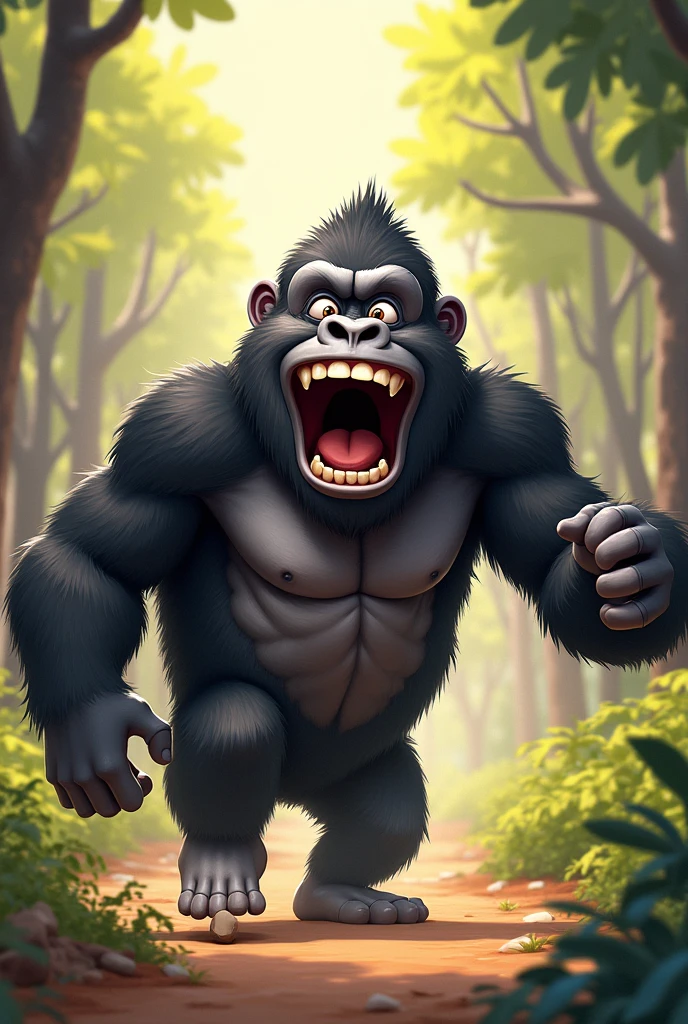 Gorilla asking for a handshake,Gorilla smiling