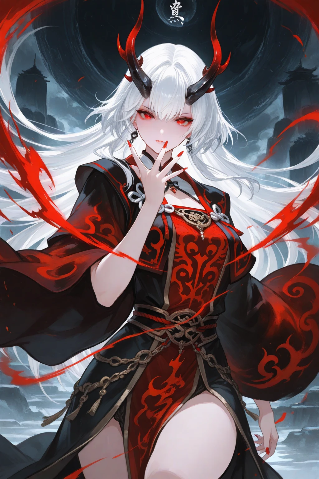 (extremely detailed 8k wallpaper),a medium shot photo of a fearful necromancer, Intricate, High Detail, dramatic
