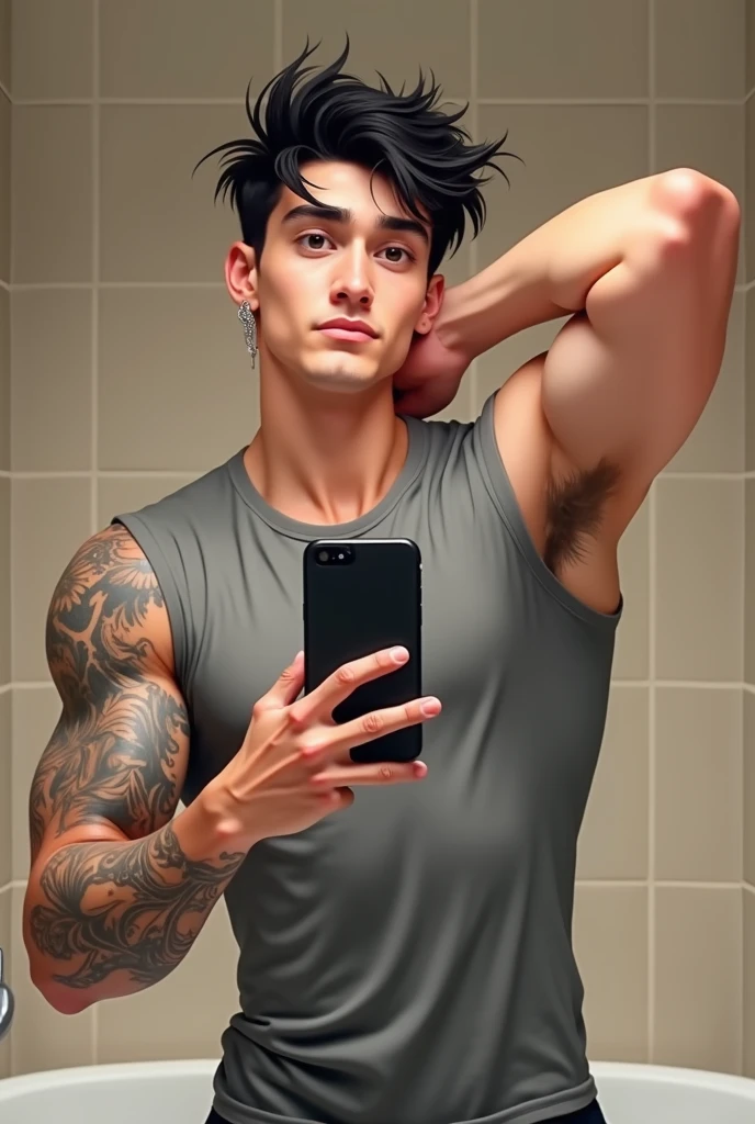 Hyperrealistic muscle enhancements seemlessly integrated within the image photorealistic Photorealistic, detailed, high resolution, naturalistic, realistic lighting, accurate anatomy, texture detail, nuanced shadows, lifelike colors, authentic skin tones, precise rendering, believable depth, fine-grained textures, subtle gradients, convincing highlights, true-to-life proportions, realistic expressions, seamless integration, immersive atmosphere, genuine textures.Solo, male, 1 male
