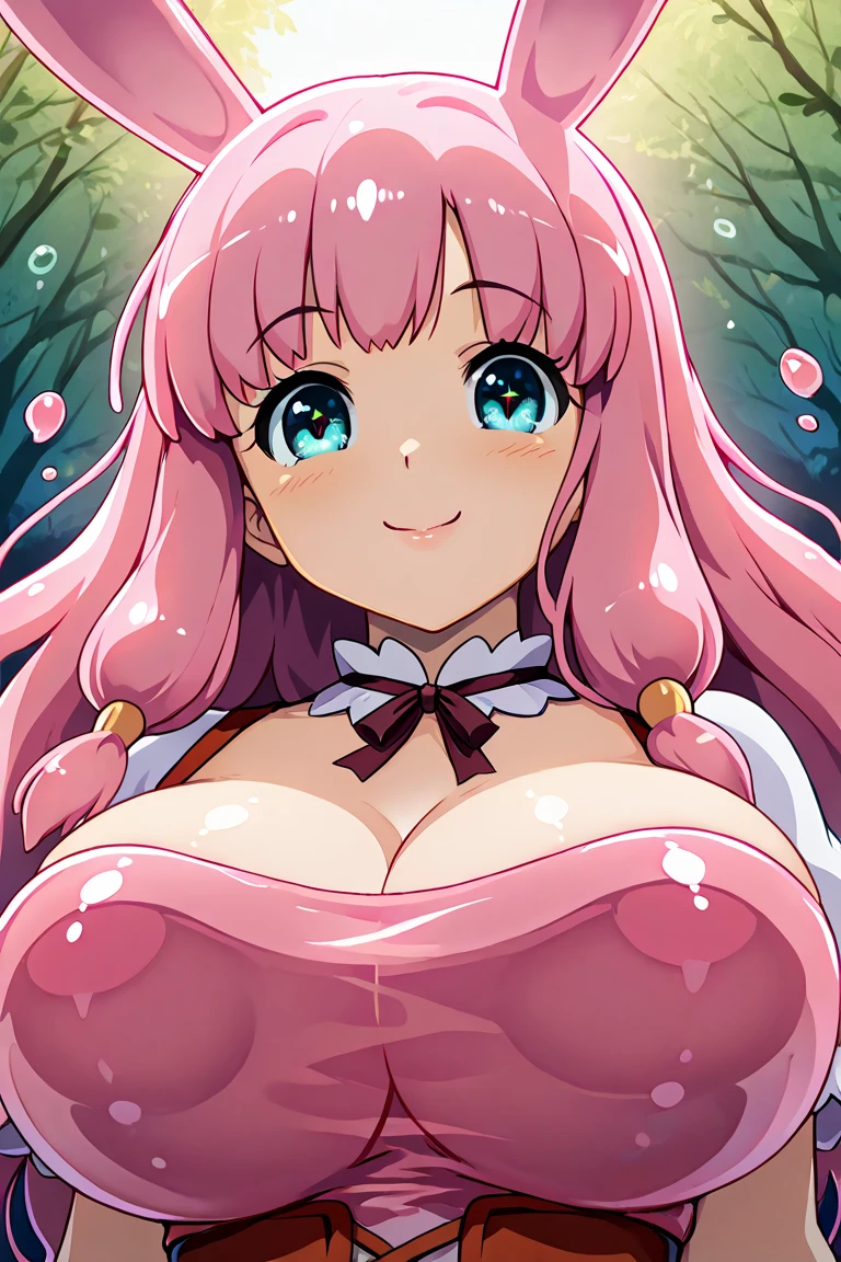 ultra-detailed, ((one girl)), (portrait), (pale skin:1.4), in pastel colors gyaru, (heavy makeup), (professional lighting) hyper detailed, absurdres, 8k, Beautiful Face, (Laugh shyly), ((teasing smile:1.8)), ((happy smile)), ((Wink:1.6)), (Laugh with your mouth wide open),((Tilt your face:1.6)), View your viewers, ((Bright red cheeks:1.6)),Glossy Red Lips, ((huge breasts:1.5)), ((undressing)), ((Lifting her clothes and showing her nipples:1.5)), noon,summer, Green tree々, In the mysterious forest, ((Anime style background)),masterpiece, Highest quality, (Brighten your face), so beautiful,Latest, Complex details, (Pink long nails), (nail art), (ring),(bracelet), (Floral Choker),AI-generated, Complex,High resolution, Highest quality, super high quality,3D Images、3D Images,One person,Pastel pink long hair,(High Ponytail), (wavy hair:1.3), Pastel anime woman posing for a photo, ((Fine grain、blue eyes、glowing eyes:1.4)), (Squint your eyes:1.1),a hyperRealistic , hyperRealistic , Realistic,Anime woman with long pastel pink hair, Smooth anime CG art, A girl in a gorgeous pastel-colored kimono, ((Pastel-colored furisode)),(Pink large floral pattern), (sideboob), Long flower hair ornament,Floral Earrings, Mature Body, tall,Narrow waist, front view, ((upper body)),