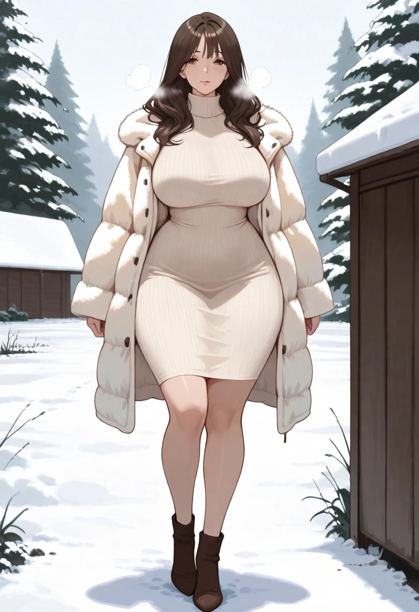 anthro snow leopard, lunettes, sourire, ((tight dress, garter belt tights)), home,, detailed skin, jambes parfaites, cuisses parfaites, (((Curvy Body))), gros seins,