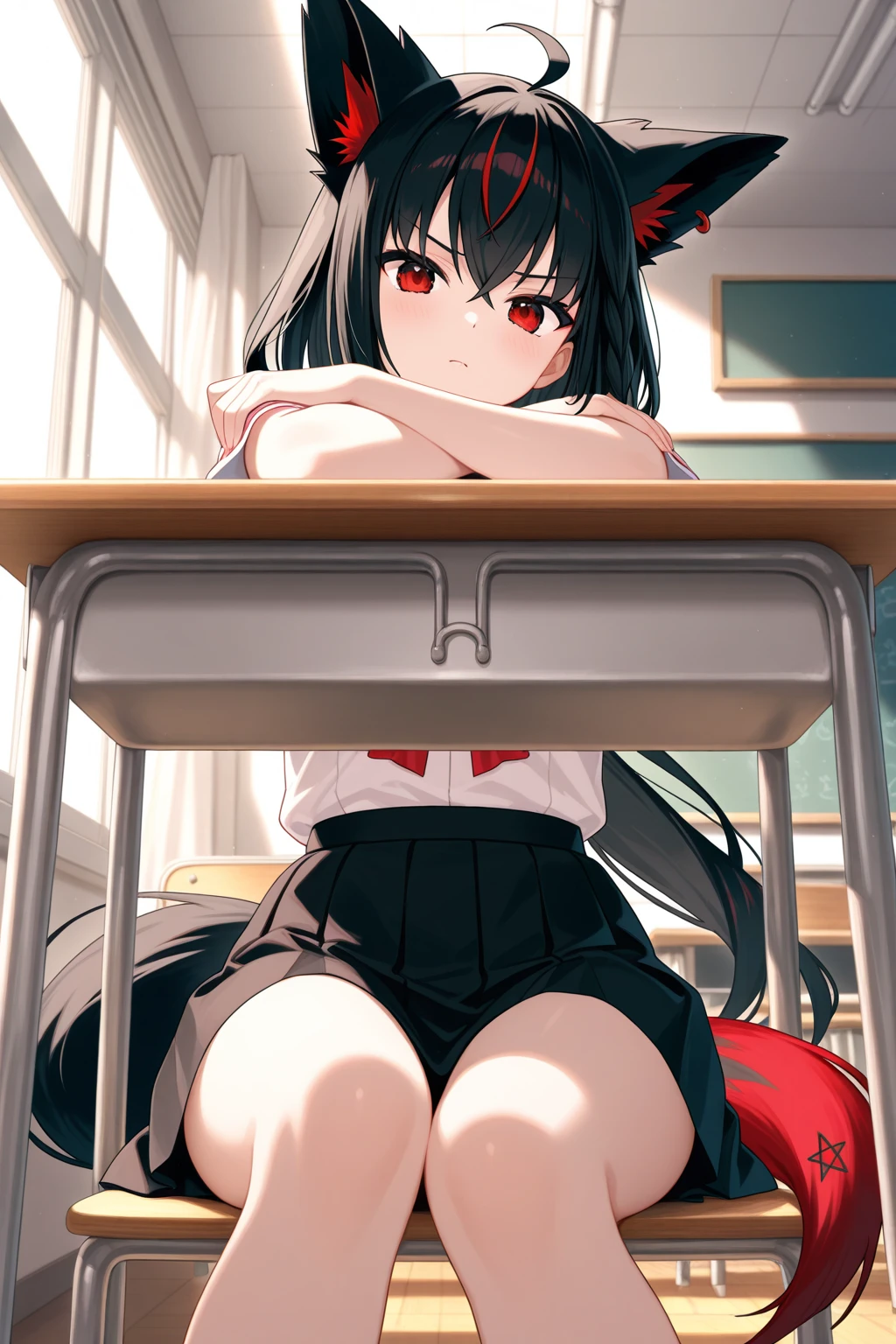 Rin Tohsaka,personal computers,hacking,murky,inside in room,blue eyess,Long socks,Dark hair,Thin leg,超A high resolution,Best Quality,program,full bodyesbian,Overall view,nakeness