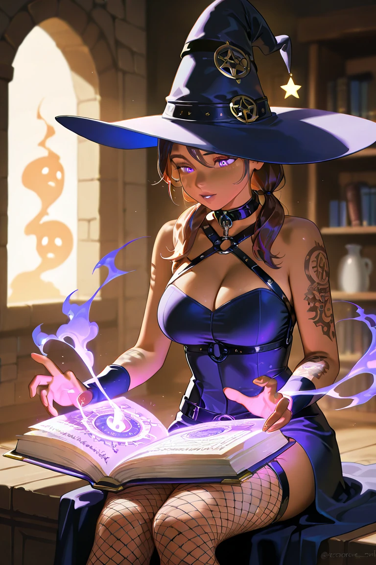 Curvy Elizabeth, huge boobs, huge hips, (BioShock style), face detailing, ultra quality, (blue purple light), ((dark brown shirt mini dress, see through)), ((see through)), jacket, belts, face detailing, ultra quality, stockings, ((huge nipple)), ((strong stance sitting)), no panties, in catacombs, (ahegao)