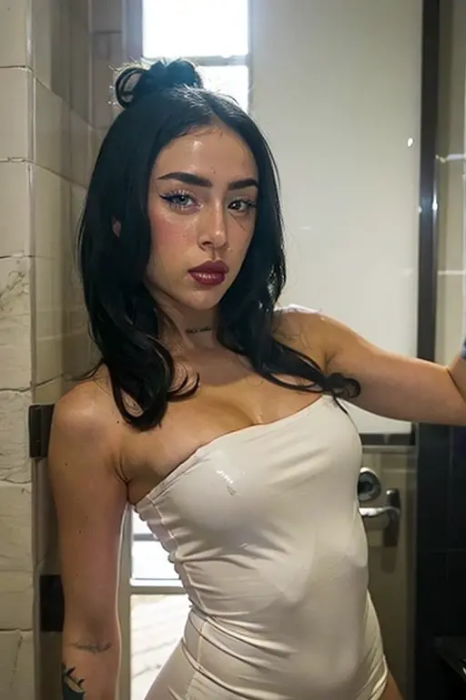 (masterpiece, best quality:1.2), 1girl, solo, realistic photo of A beautiful girl wearing red transparent shirt in BATHROOM, highres, masterpiece, 1girl, solo, best quality, realistic, long black hair upsweep, ((tired eyes)), lagoon, indoor, sexy figure, (Sexy woman), (pov), (moaning), pleading, excited, 4K, FACE DETAIL.
