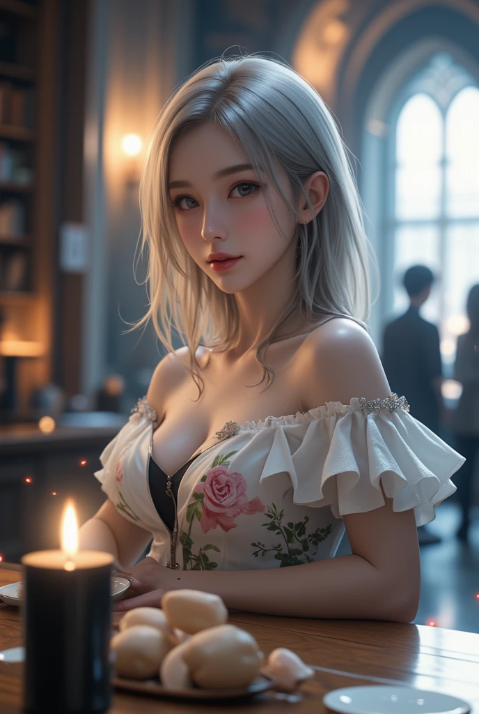 Real、Big Breasts、Erect nipples