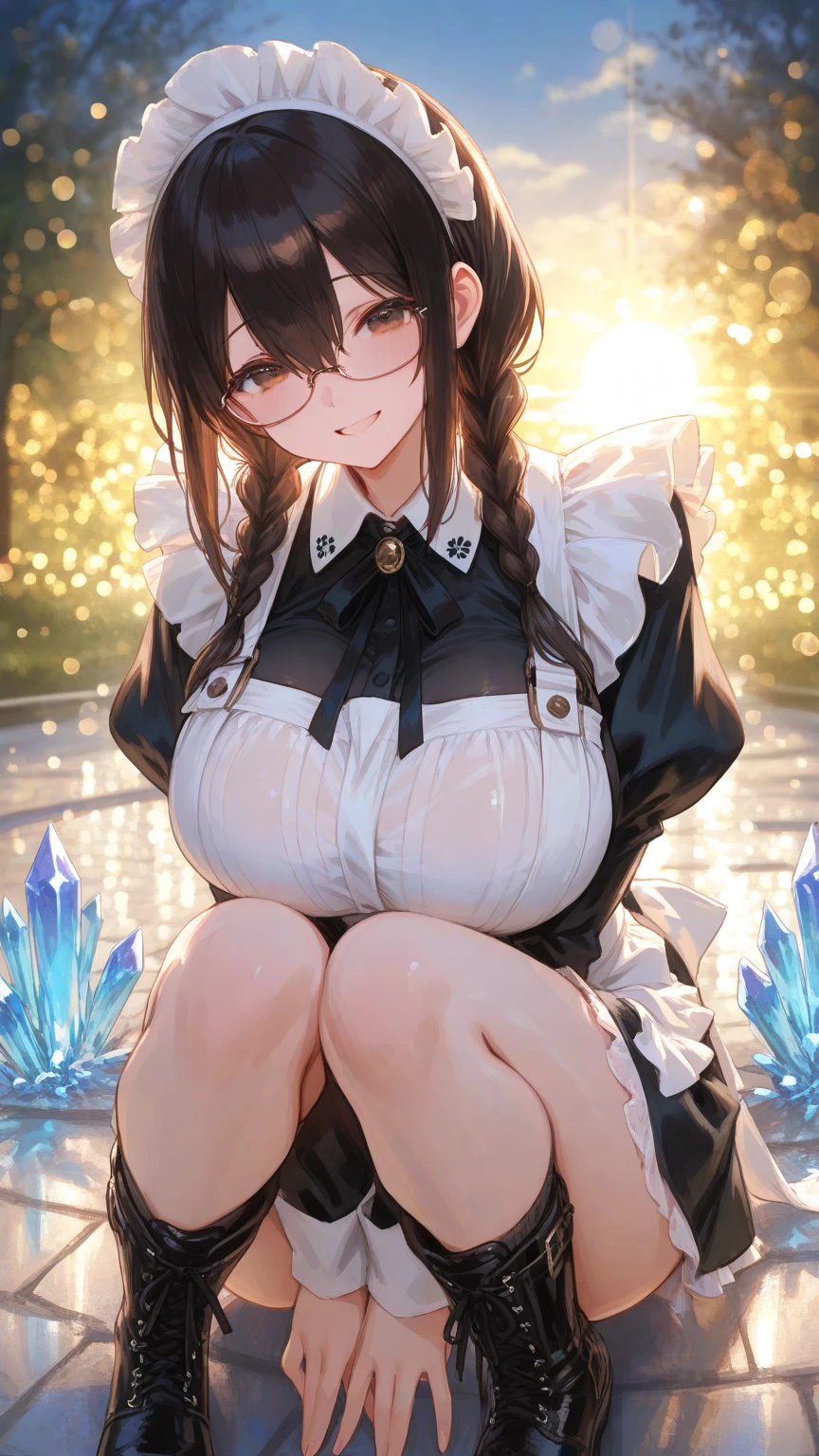 Girl with big breast and dark hair thats wavy