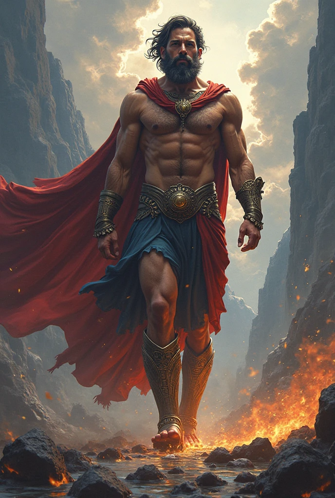 Canaan origin pagan god among storm clouds