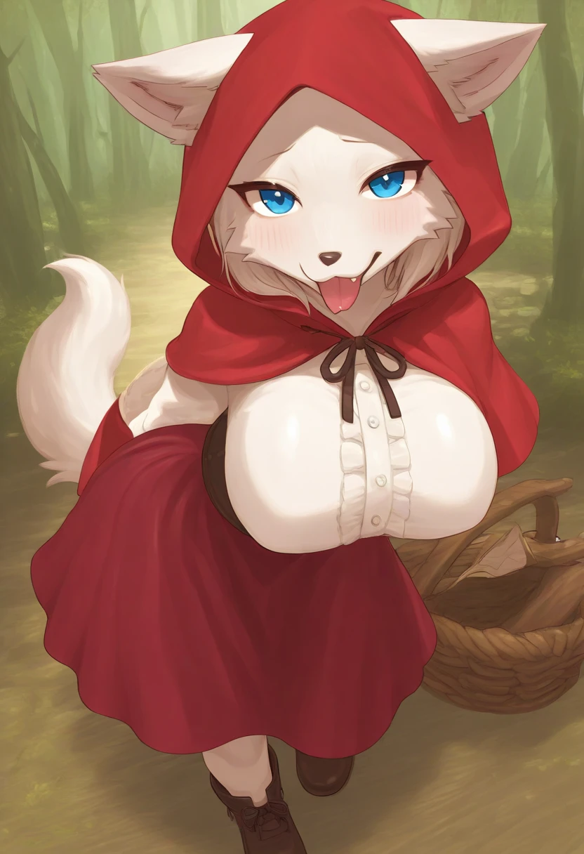 nsfw, top quality, best quality, High-quality illustrations, masterpiece, super high resolution(super cute girl, wolf, lovers, zoophilia, Mating, pussy sex from behind)Little Red Riding Hood, forest, girl, undressing, open Clothes, absurdres, perfect ???????, tomogao, good lighting, red blush, cinematic shadow,
