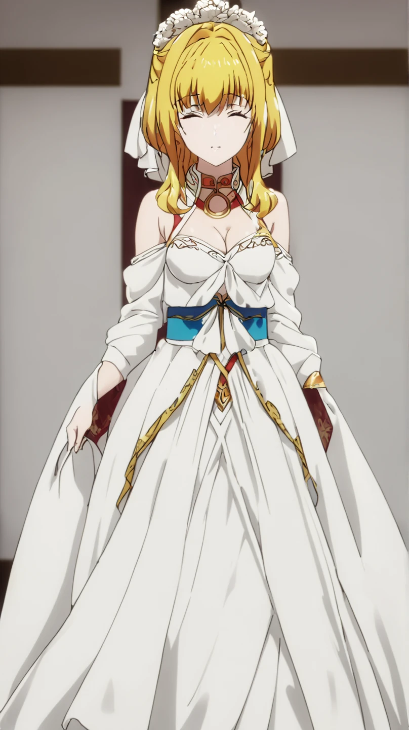 masterpiece, good quality, best quality, blank background, saintshiro, 
FayEnchantress, jewelry, dress, mature female, green eyes, glowing eyes, 
solo, looking at viewer, barefoot, 
<lora:FayEnchantress_Vpred:0.85>