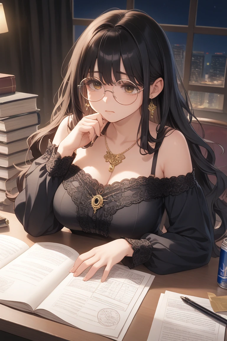 by dsmile9 by rella, 
1 girl ,  sleepy smoky eyes
 reading in a studio 
beautiful , cleavage
Dark art , dim light, rim light,
dark shadows, dramatic lighting,