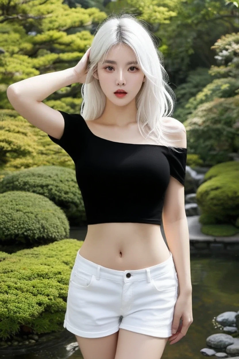 in her 20s、femele、modeled、doress、razor、Very short、short-haired、short-hair、、boyish、white hair、well-muscled、A slender、Brown skin、sun burn、brownish colors、japanes、Bedrooms、Beautuful Women、Black underwear、Peeling off、seminude、garterbelts、fishnet tights、full body Esbian、Inviting face、Masturbation、Vibes