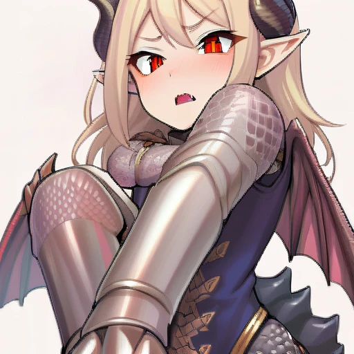 (masterpiece, best quality, 1girl:1.3), Prestigious Gold, blonde hair, dragon girl