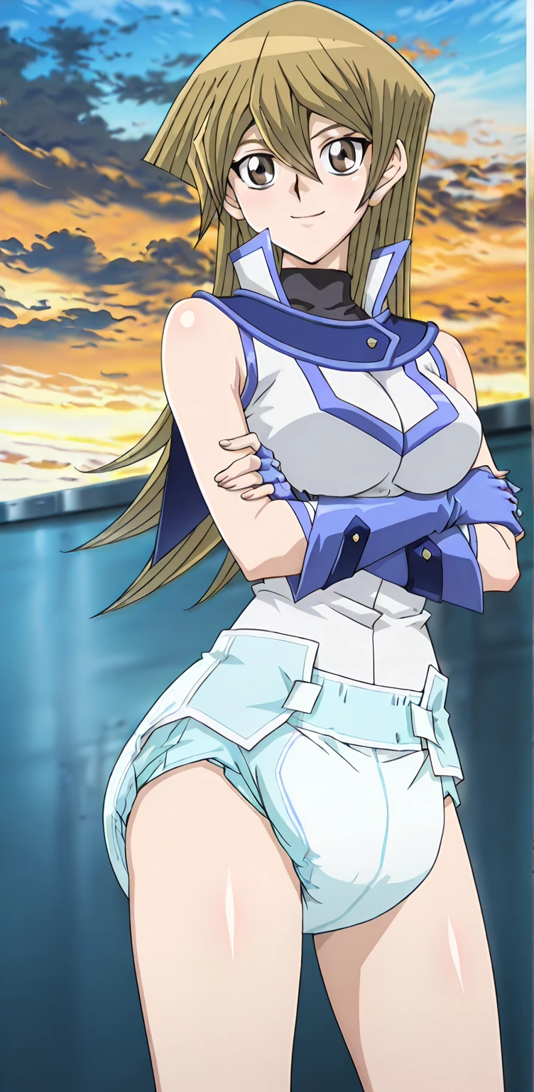 Leviathan_Megamanz, 1 Girl ,Looking at the viewer , blue hair, Blue eyes,Clouds background , Blushed , , Wedding ring, Glasses, Shingeki no Kyojin Clothes